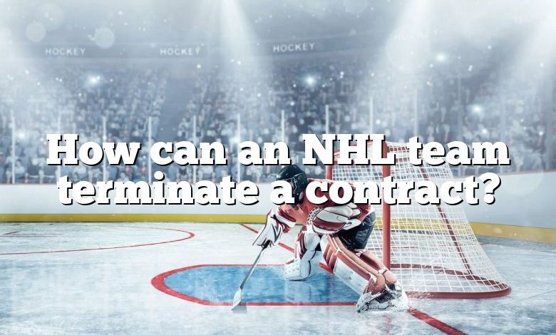 How can an NHL team terminate a contract?