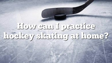 How can I practice hockey skating at home?