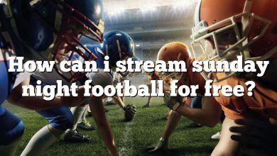 How can i stream sunday night football for free?