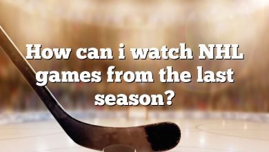 How can i watch NHL games from the last season?