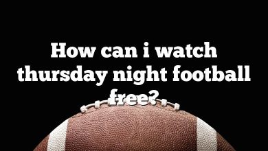 How can i watch thursday night football free?