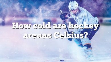 How cold are hockey arenas Celsius?