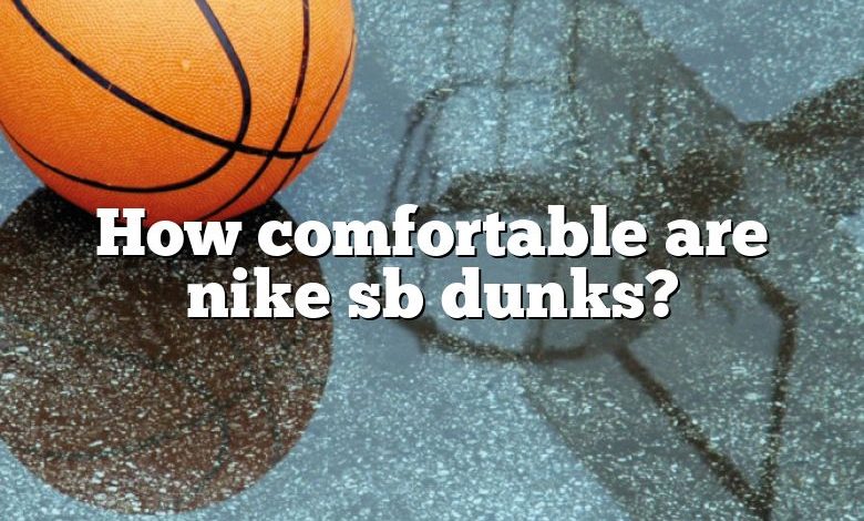 How comfortable are nike sb dunks?