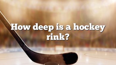 How deep is a hockey rink?