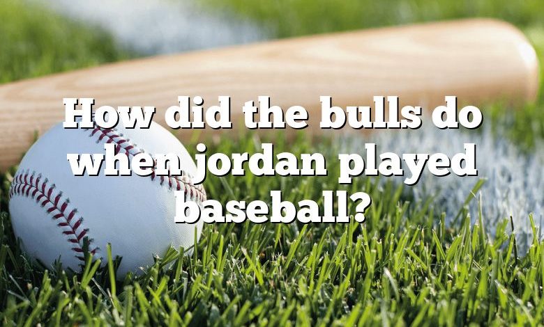 How did the bulls do when jordan played baseball?