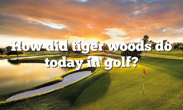 How did tiger woods do today in golf?