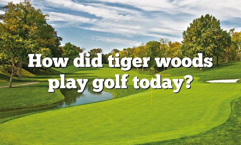 How did tiger woods play golf today?