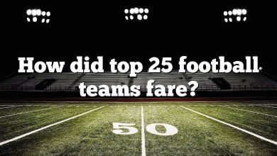 How did top 25 football teams fare?