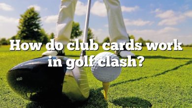 How do club cards work in golf clash?