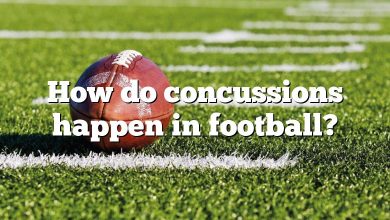 How do concussions happen in football?