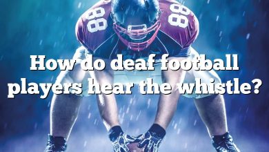 How do deaf football players hear the whistle?