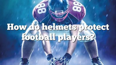 How do helmets protect football players?