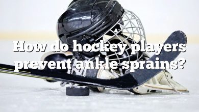 How do hockey players prevent ankle sprains?