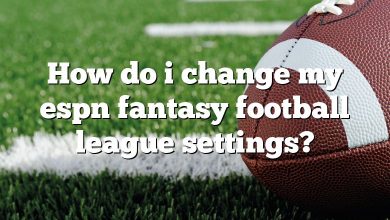 How do i change my espn fantasy football league settings?