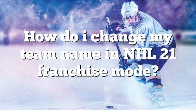 How do i change my team name in NHL 21 franchise mode?