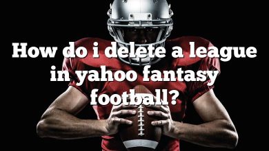 How do i delete a league in yahoo fantasy football?