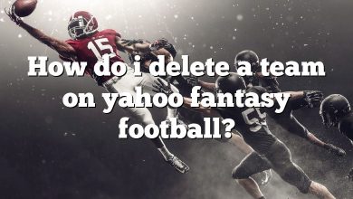 How do i delete a team on yahoo fantasy football?