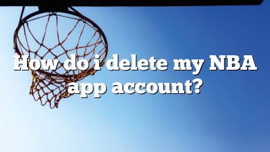 How do i delete my NBA app account?