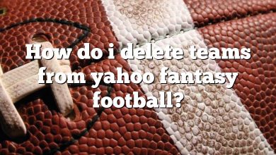 How do i delete teams from yahoo fantasy football?