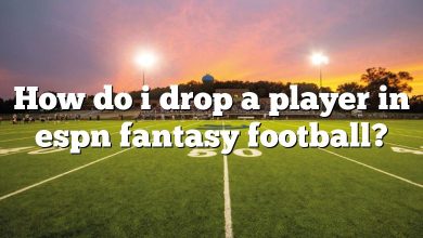 How do i drop a player in espn fantasy football?