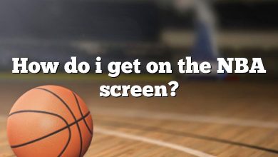 How do i get on the NBA screen?