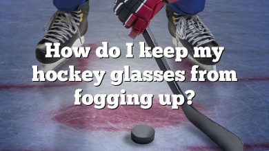 How do I keep my hockey glasses from fogging up?