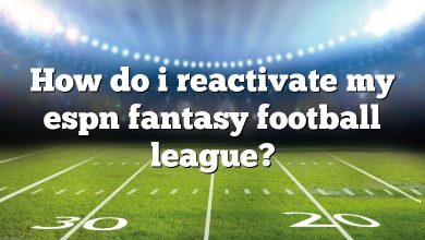 How do i reactivate my espn fantasy football league?