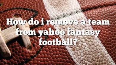 How do i remove a team from yahoo fantasy football?