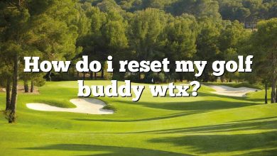 How do i reset my golf buddy wtx?