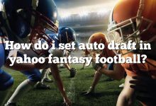 How do i set auto draft in yahoo fantasy football?