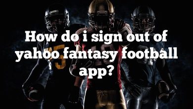 How do i sign out of yahoo fantasy football app?