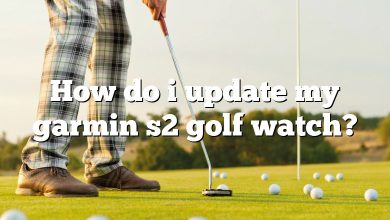 How do i update my garmin s2 golf watch?