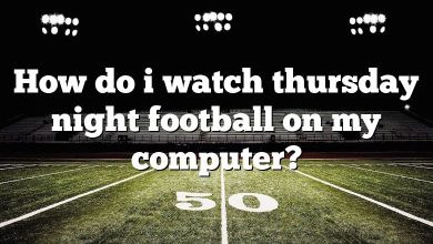 How do i watch thursday night football on my computer?