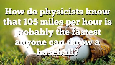 How do physicists know that 105 miles per hour is probably the fastest anyone can throw a baseball?