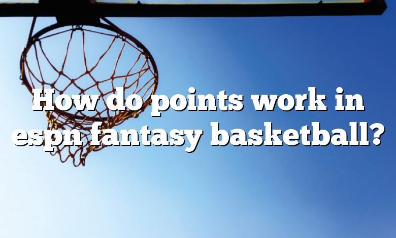 How do points work in espn fantasy basketball?