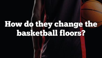 How do they change the basketball floors?