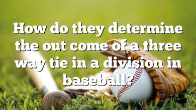 How do they determine the out come of a three way tie in a division in baseball?