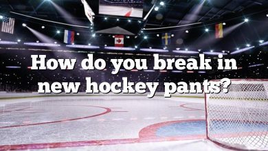 How do you break in new hockey pants?