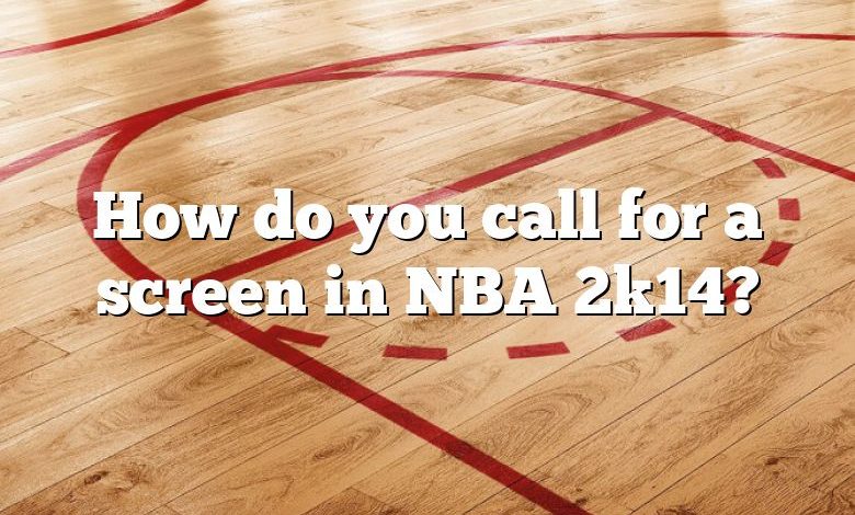 How do you call for a screen in NBA 2k14?