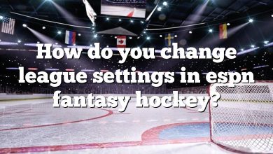 How do you change league settings in espn fantasy hockey?