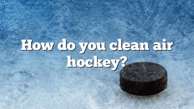 How do you clean air hockey?