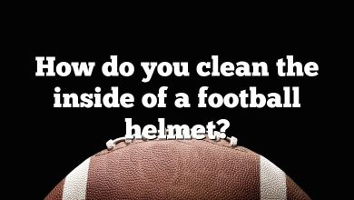 How do you clean the inside of a football helmet?