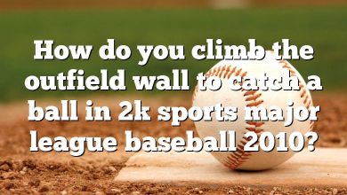 How do you climb the outfield wall to catch a ball in 2k sports major league baseball 2010?