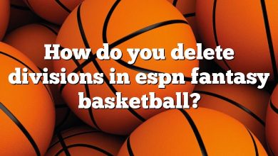 How do you delete divisions in espn fantasy basketball?