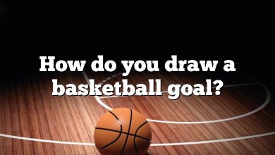 How do you draw a basketball goal?