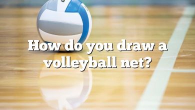 How do you draw a volleyball net?