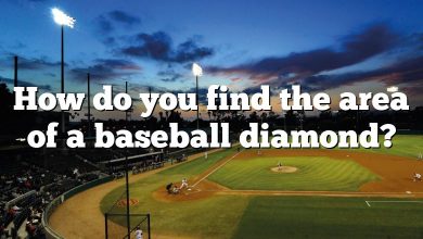 How do you find the area of a baseball diamond?