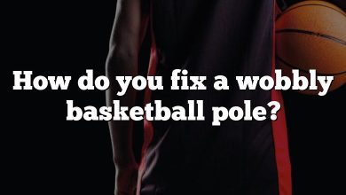 How do you fix a wobbly basketball pole?