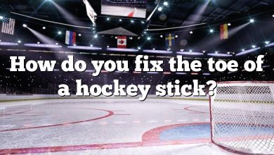 How do you fix the toe of a hockey stick?