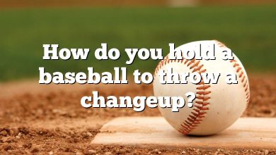 How do you hold a baseball to throw a changeup?